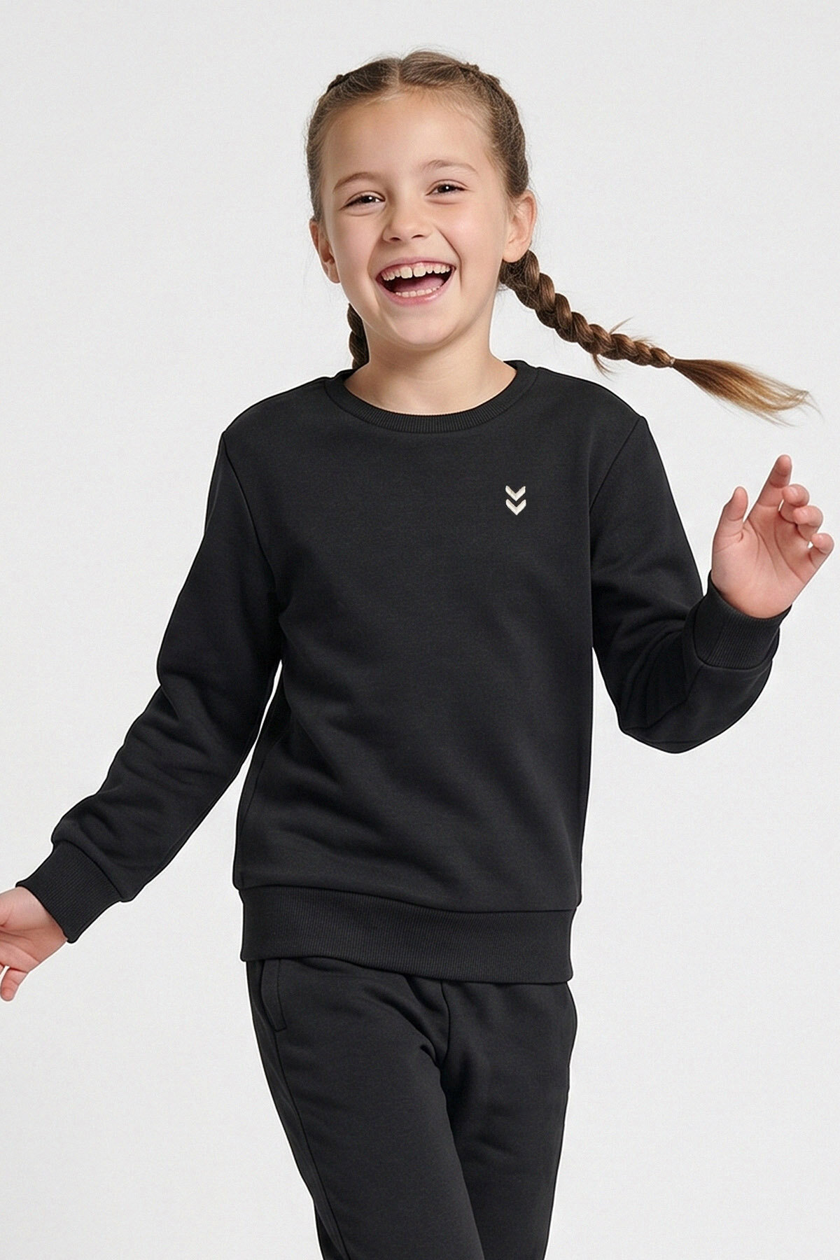 Çocuk Siyah PULSE ÇOCUK SWEATSHIRT 922379-2001 | hummel