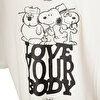 SNOOPY PEANUTS™ OVERSIZE KISA KOLLU TİŞÖRT