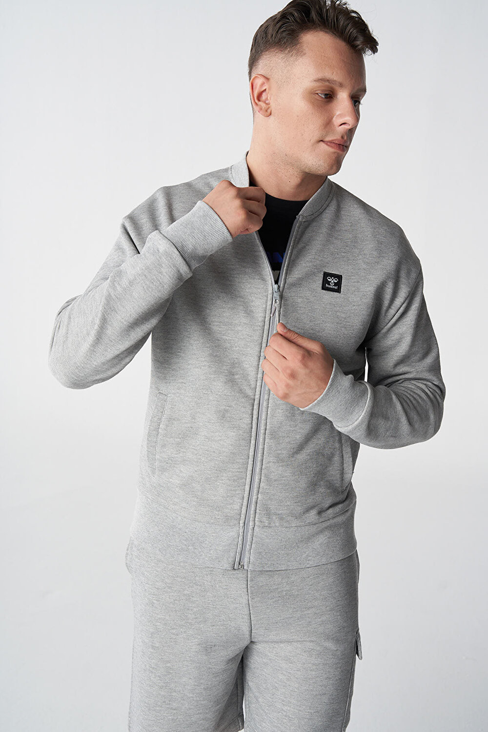 Erkek Gri NICK BOMBER FERMUARLI SWEATSHIRT 921809 2006 hummel