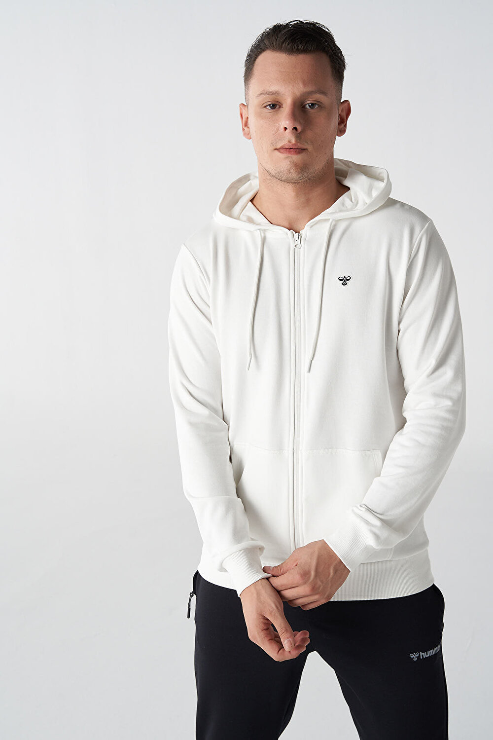 Erkek Beyaz T-IC ICO FERMUARLI HOODIE 921836-9003 | hummel
