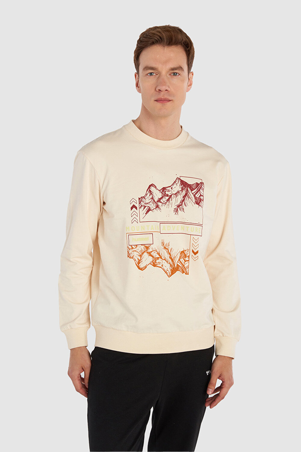 Erkek Bej GILBERTO SWEATSHIRT 921964-9820 | hummel