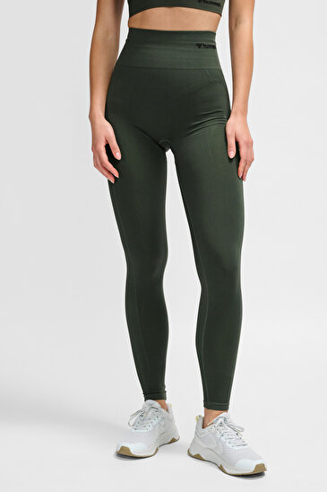 SÜRDÜRÜLEBİLİR TIF SEAMLESS YÜKSEK BEL TAYT Yeşil Kadın Tayt