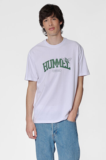 LOOSE TEE UNIVERSITY BEE KISA KOLLU TİŞÖRT Beyaz Unisex Tişört