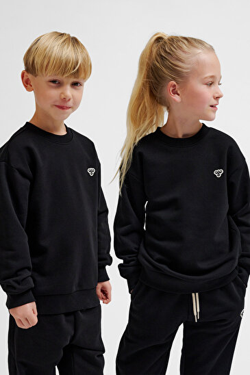 JR LOOSE CREWNECK BEE ÇOCUK SWEATSHIRT Siyah Çocuk Sweatshirt
