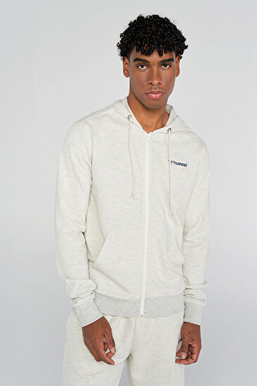 ANDRA FERMUARLI HOODIE Bej Erkek Hoodie