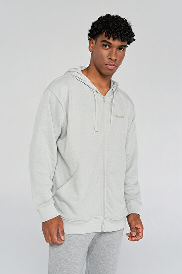 YASUO OVERSIZE FERMUARLI HOODIE Gri Erkek Hoodie