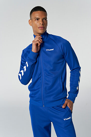 FALCONZO FERMUARLI SWEATSHIRT Mavi Erkek Fermuarlı Sweatshirt 