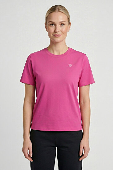 T-IC ICONA REGULAR KISA KOLLU TİŞÖRT Pembe Kadın Tişört