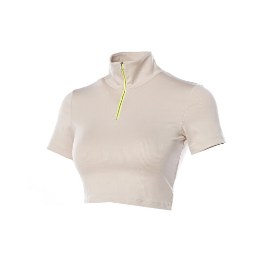 CERES CROPPED TİŞÖRT Bej Kadın Tişört