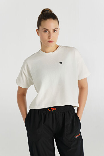 CAPE KISA KOLLU TİŞÖRT Beyaz Kadın Tişört