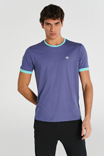 VOSEN KISA KOLLU TİŞÖRT Kristal Mavi Erkek Tişört