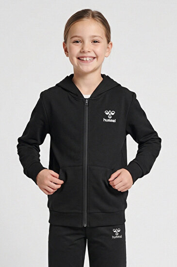 FELISIAS ÇOCUK FERMUARLI HOODIE Siyah Çocuk Fermuarlı Sweatshirt