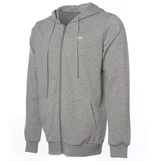 T-IC ICO FERMUARLI HOODIE Gri Erkek Fermuarlı Hoodie