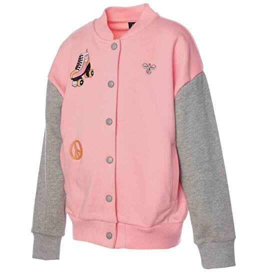 DAGNES BOMBER ÇOCUK FERMUARLI SWEATSHIRT Pembe Çocuk Fermuarlı Sweatshirt