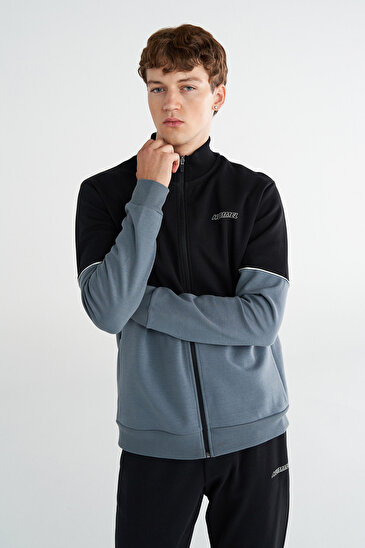 JOHN FERMUARLI SWEATSHIRT Siyah Erkek Sweatshirt