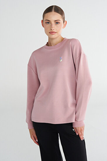 MELTON SWEATSHIRT Pembe Kadın Sweatshirt & Hoodie