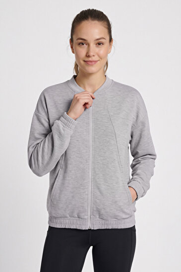 ASTRIDE FERMUARLI SWEATSHIRT Gri Kadın Fermuarlı Sweatshirt