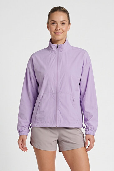 YOKON FERMUARLI SWEATSHIRT Mor Kadın Fermuarlı Sweatshirt