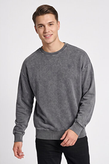 LEROY SWEATSHIRT Siyah Erkek Sweatshirt