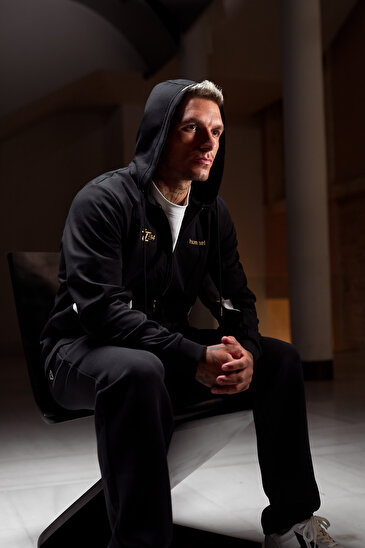 LUCAS FERMUARLI HOODIE Siyah Erkek Hoodie