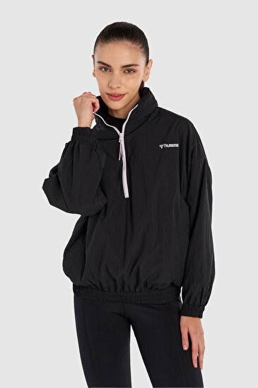 FOLOA YARIM FERMUARLI YAĞMURLUK Siyah Kadın Yağmurluk