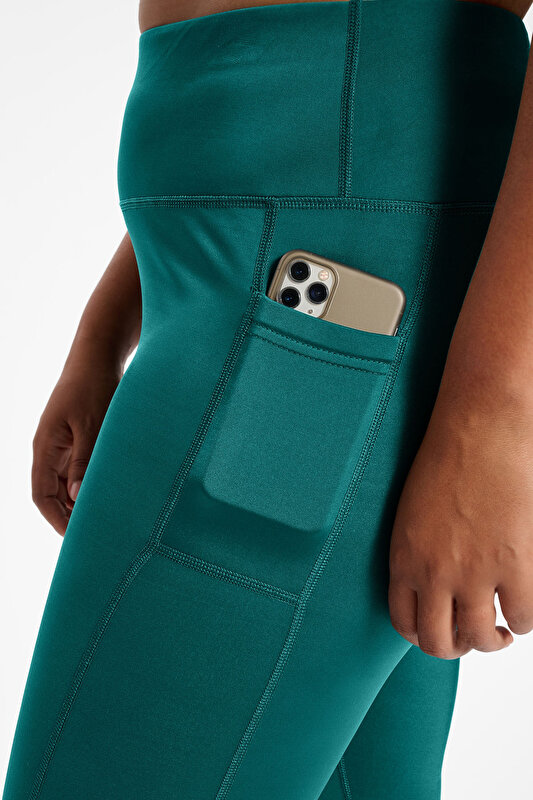 SHAPING SEAMLESS YÜKSEK BEL TAYT (BÜYÜK BEDEN) Yeşil Kadın Tayt