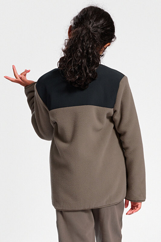 DARE ÇOCUK POLAR SWEATSHIRT Kahverengi Çocuk Fermuarlı Sweatshirt