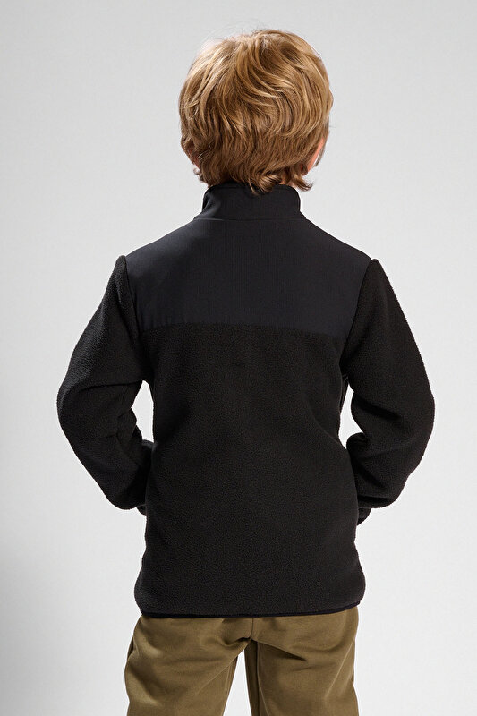 DARE ÇOCUK POLAR SWEATSHIRT Siyah Çocuk Fermuarlı Sweatshirt