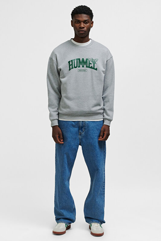 LOOSE UNIVERSITY BEE SWEATSHIRT Gri Unisex Sweatshirt