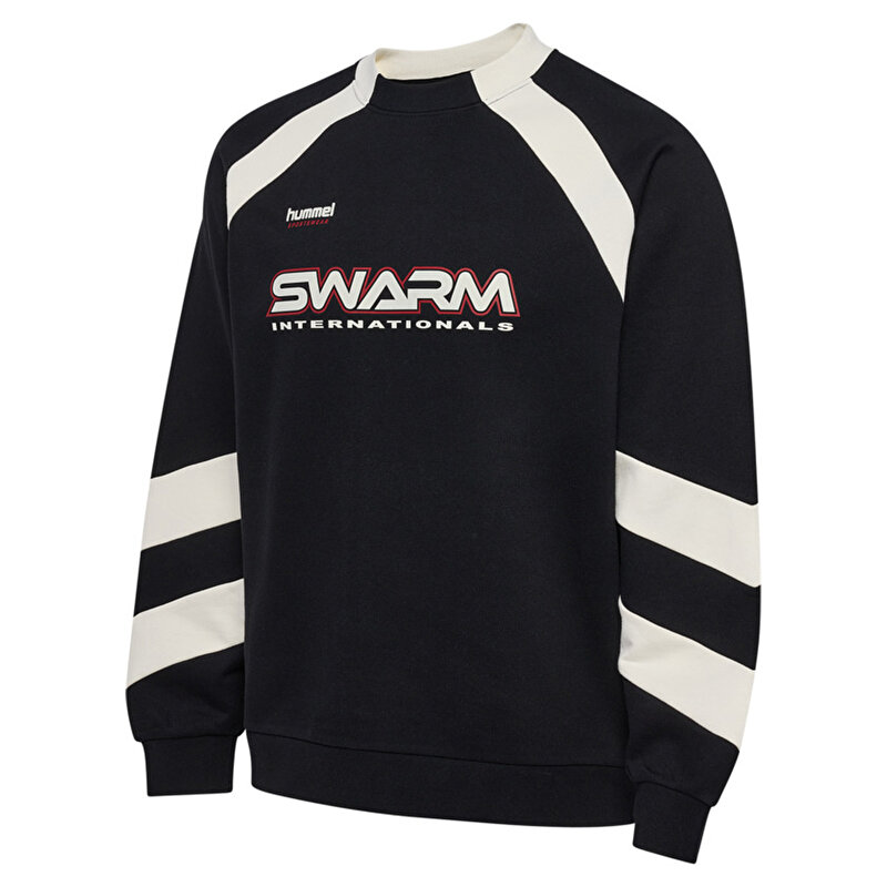 OVERSIZE CREW SPORTSWEAR SWARMS SWEATSHIRT Siyah Unisex Sweatshirt