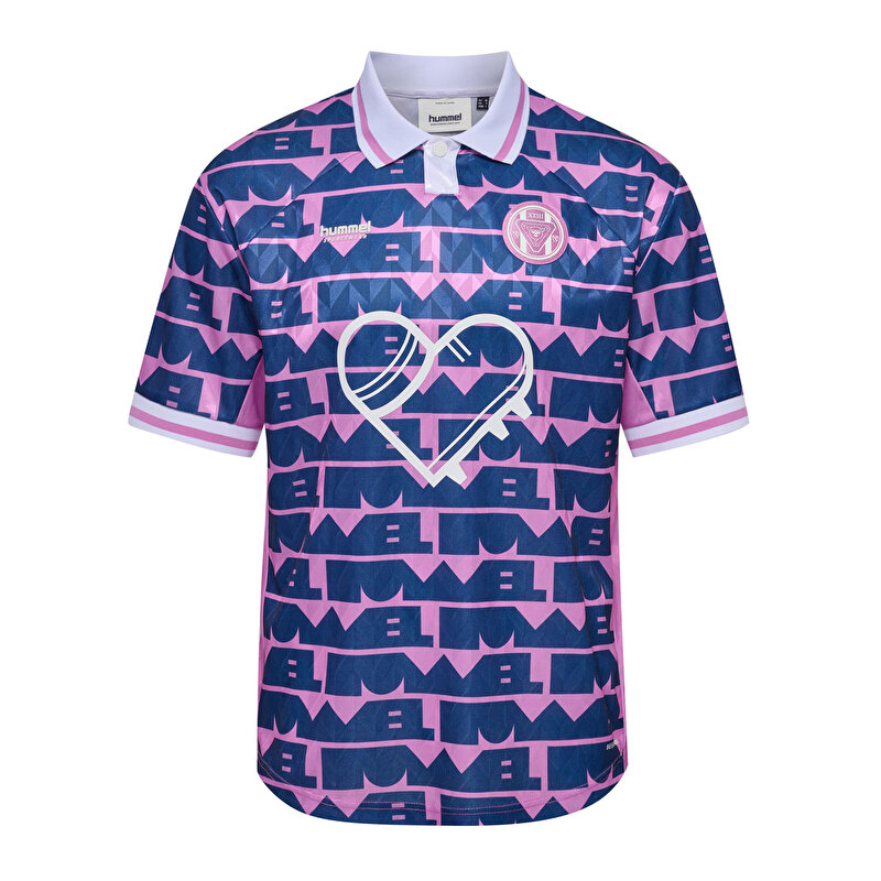 LOVE LOOSE KISA KOLLU FUTBOL FORMASI Pembe Unisex Tişört