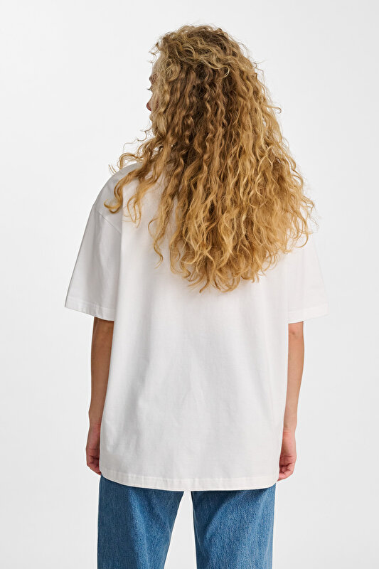 LOOSE TEE CLUB SPORTSWEAR KISA KOLLU TİŞÖRT Beyaz Unisex Tişört 