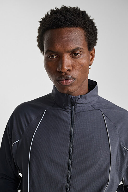 PULSE WOVEN FERMUARLI SWEATSHIRT Siyah Erkek Hoodie