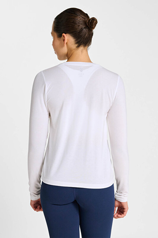 YOGA SOFT LOOSE W UZUN KOLLU TİŞÖRT Beyaz Kadın Tişört
