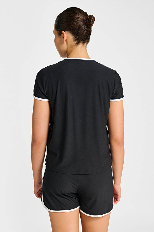 PULSE CIMA KISA KOLLU TİŞÖRT Siyah Kadın Tişört