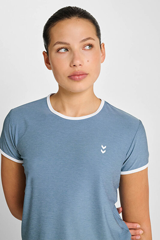 PULSE CIMA KISA KOLLU TİŞÖRT Mavi Kadın Tişört