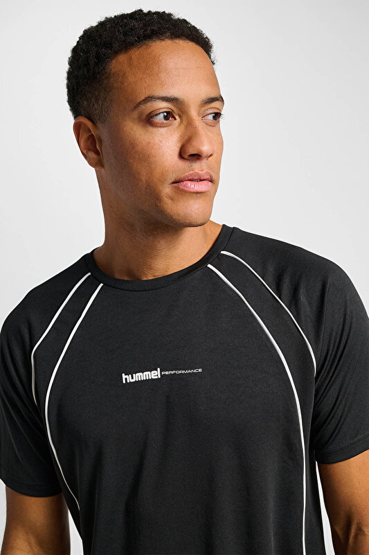 PULSE TRAINING PRINT SS KISA KOLLU TİŞÖRT Siyah Erkek Tişört