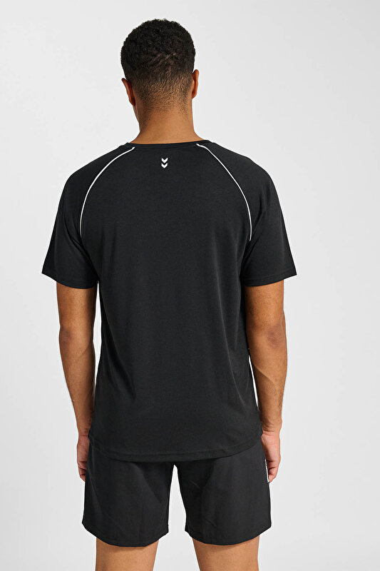PULSE TRAINING PRINT SS KISA KOLLU TİŞÖRT Siyah Erkek Tişört