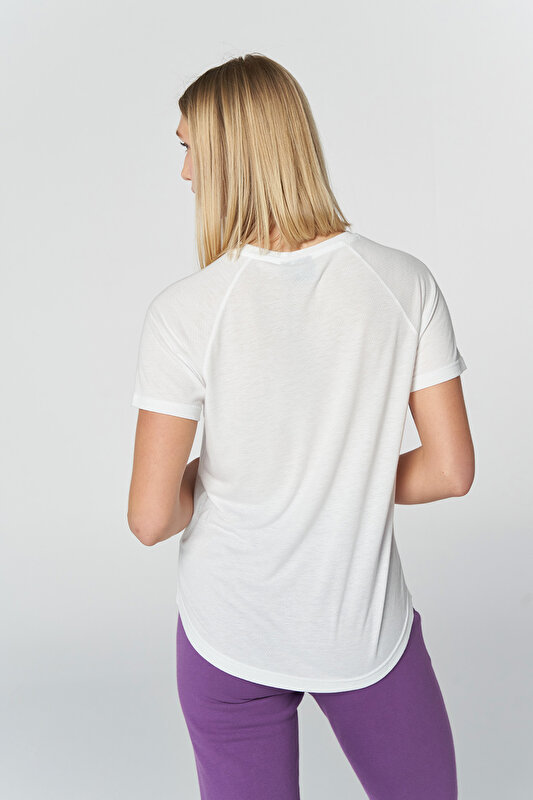 T-MT VANJA KISA KOLLU TİŞÖRT Beyaz Kadın Tişört