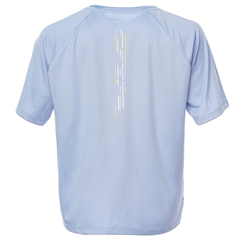 LARA KISA KOLLU TİŞÖRT Mavi Kadın Tişört