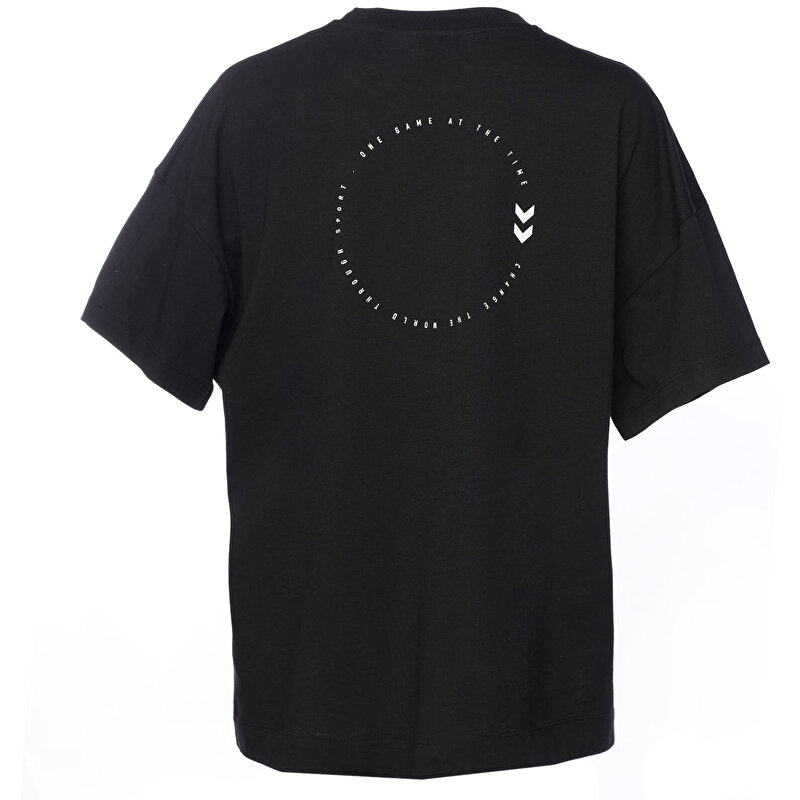 SHURA OVERSIZE KISA KOLLU TİŞÖRT Siyah Kadın Tişört