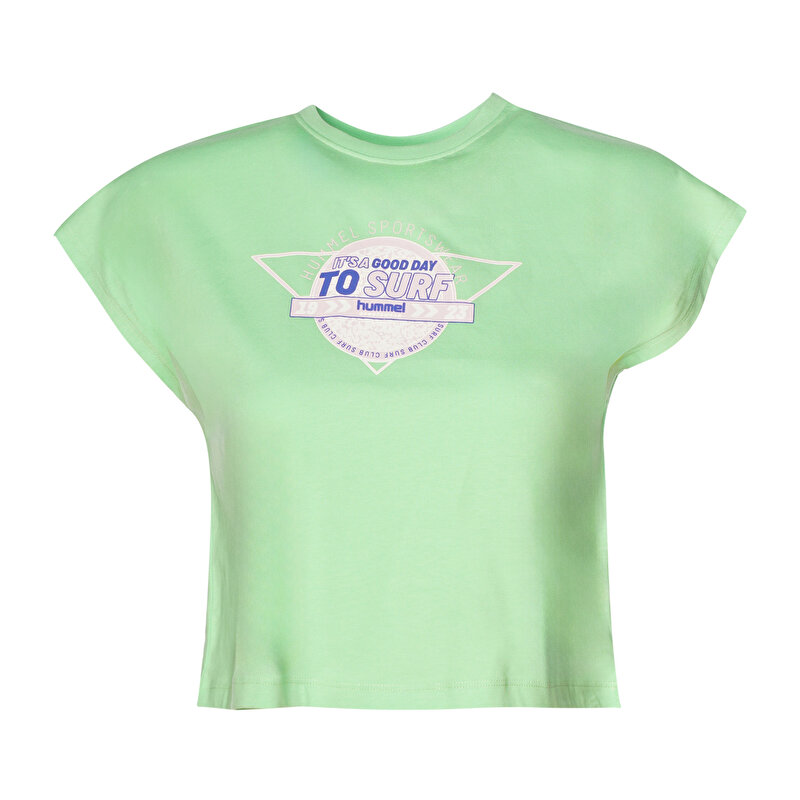 AFRA KISA KOLLU TİŞÖRT Yeşil Kadın Tişört