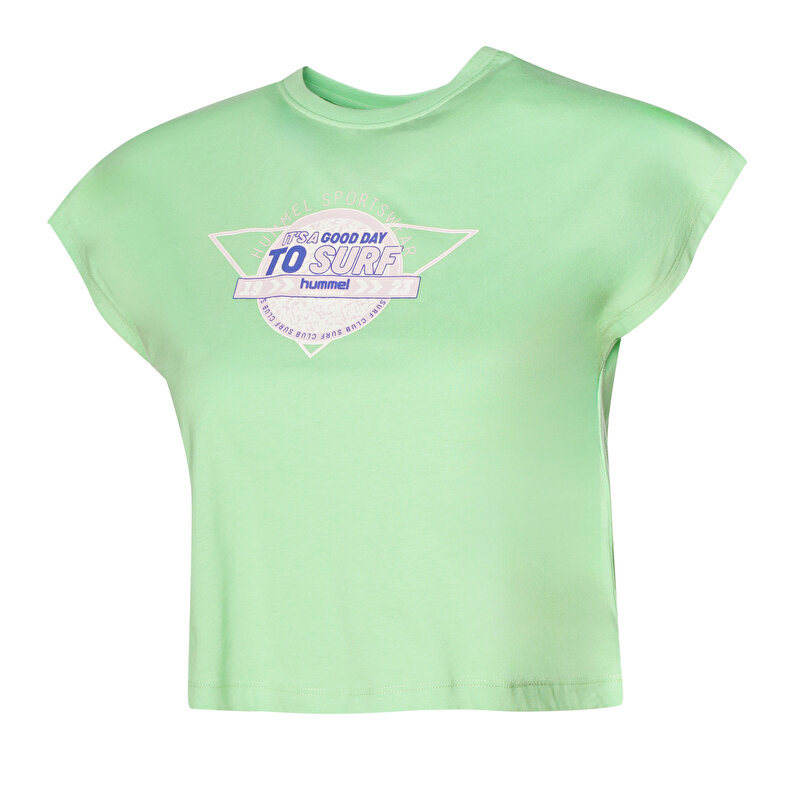 AFRA KISA KOLLU TİŞÖRT Yeşil Kadın Tişört