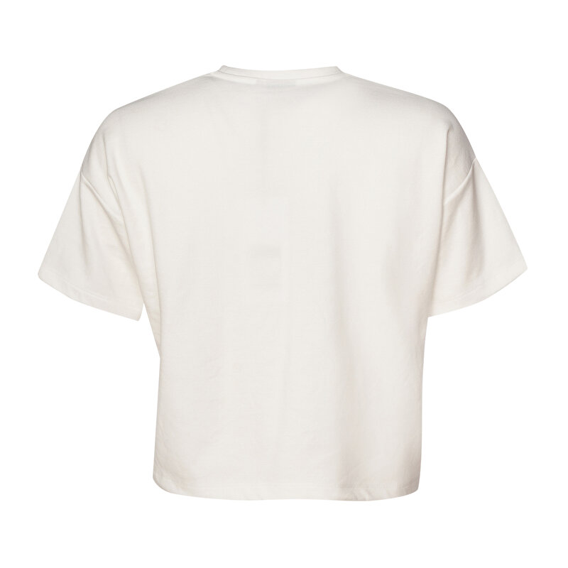 CAPE KISA KOLLU TİŞÖRT Beyaz Kadın Tişört