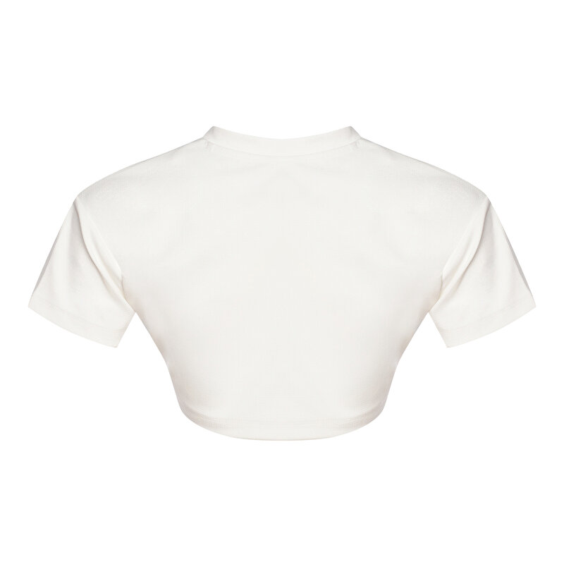 JENES KISA KOLLU TİŞÖRT Beyaz Kadın Tişört