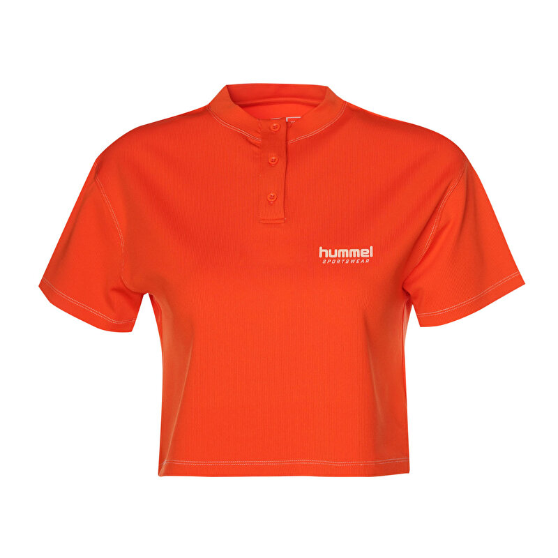 SILVANA KISA KOLLU TİŞÖRT Turuncu Kadın Tişört