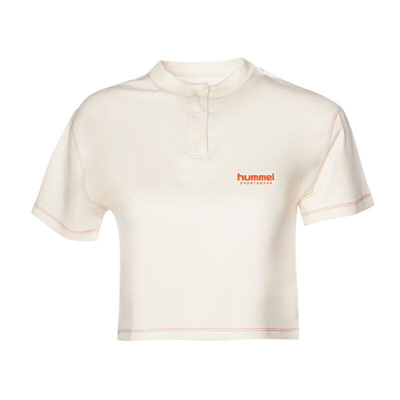 SILVANA KISA KOLLU TİŞÖRT Beyaz Kadın Tişört