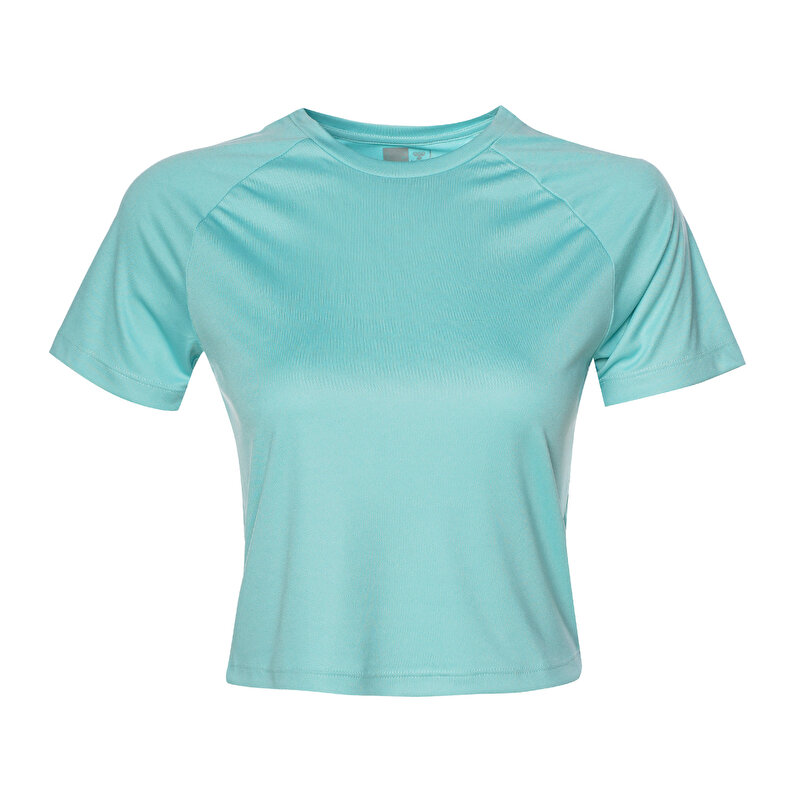 VALERY CROP KISA KOLLU TİŞÖRT Yeşil Kadın Tişört