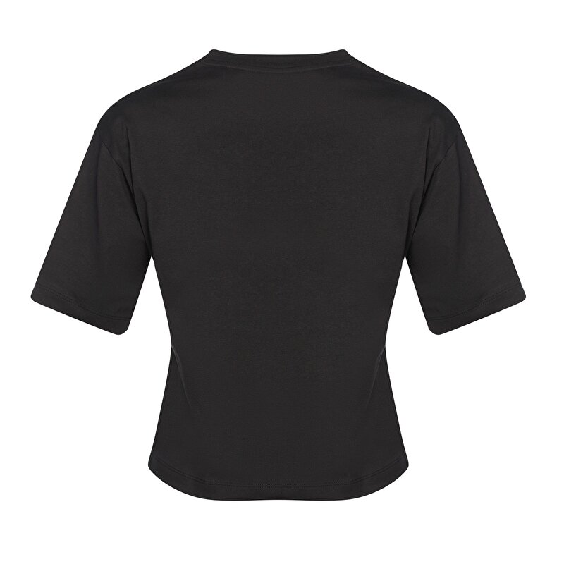 KIRBY KISA KOLLU TİŞÖRT Siyah Kadın Tişört