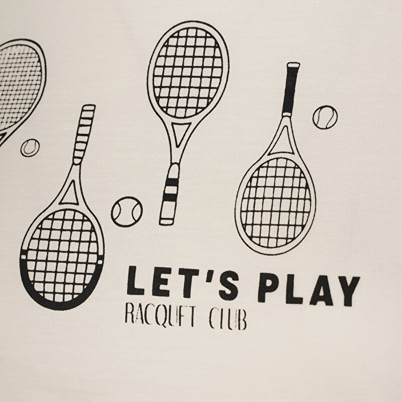 LUKE KISA KOLLU TİŞÖRT Beyaz Kadın Tişört 